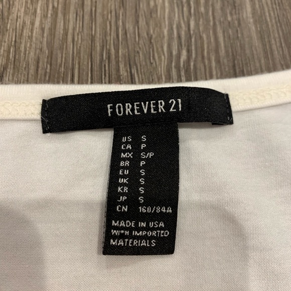 Forever 21 Bee Nice White/ Cream Scoop Neck Shirt - Picture 4 of 4